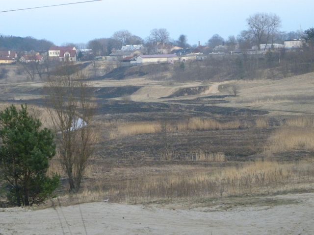 ...dziś zdążyli przed deszczem i wypalili te smętne resztki...
