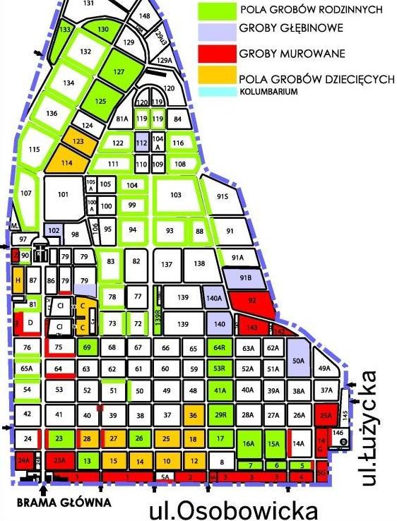 plan cmentarza