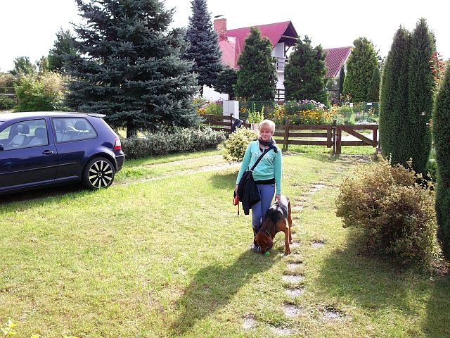 Z młodą Pańcią zaraz po przyjeździe.
