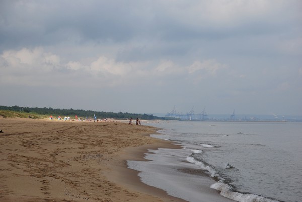 Widok na plażę...aż niesamowite, że to szczyt sezonu :)