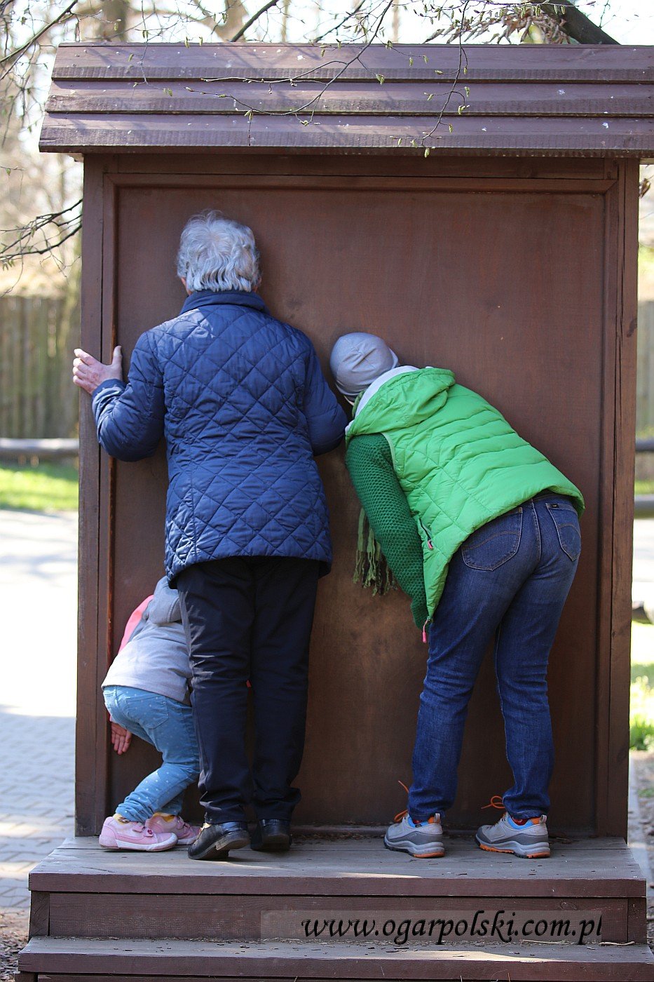 Cztery pokolenia w ZOO - jedno z nich fotkę robi.